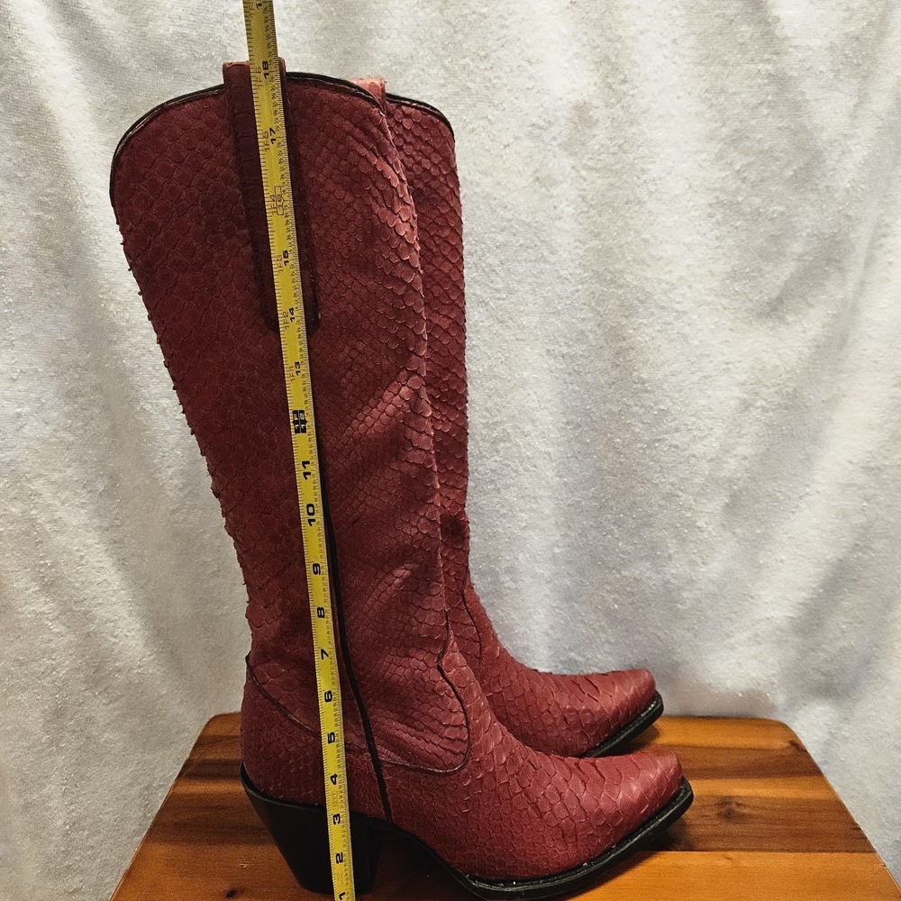 Corral Red Python Boots Kemo Sabe Exclusive Size … - image 13
